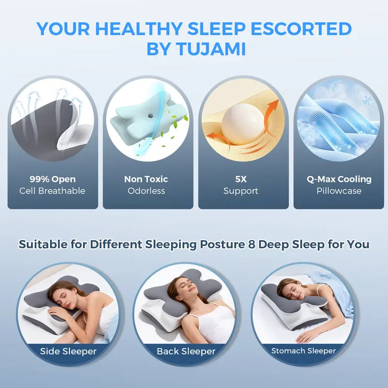 Contoured Support For Easier Restful Sleep
