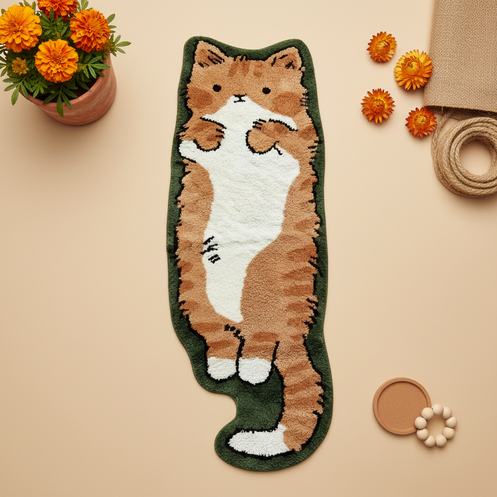 WhiskerWeave Washable Cat Runner Rug