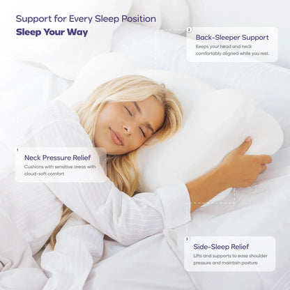 Dual Height Cloud Contour Pillow