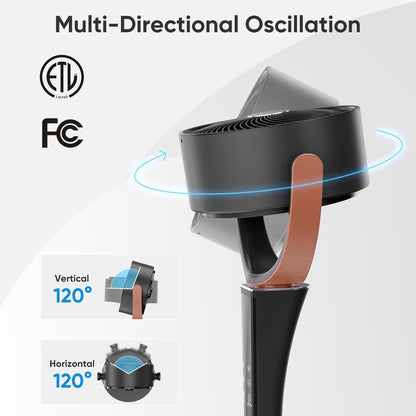 Quiet 15-Speed Room Cooling Pedestal Fan