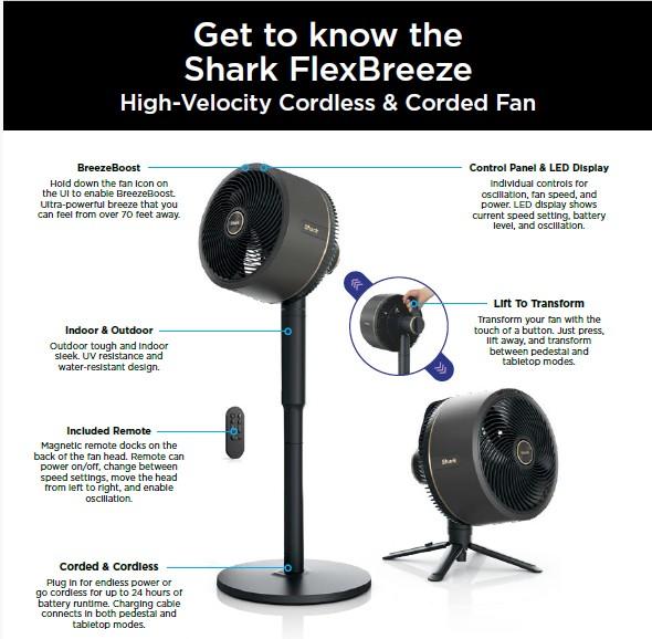 Cordless Mist Breeze Patio and Home Fan