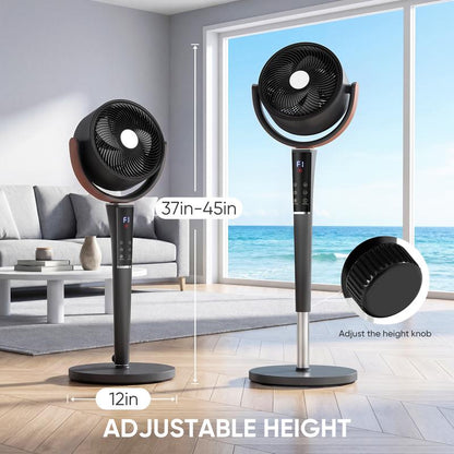 Quiet 15-Speed Room Cooling Pedestal Fan