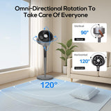 Wide Reach Quiet Airflow Circulator Fan