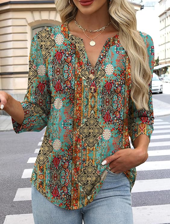 Refined Casual Henley Tops for Women