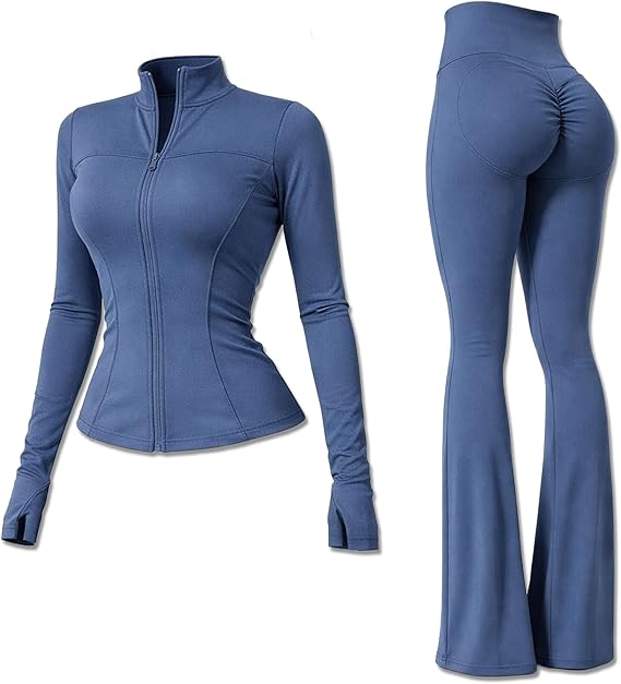 Premium Contour Fit Flared Yoga Tracksuit Set
