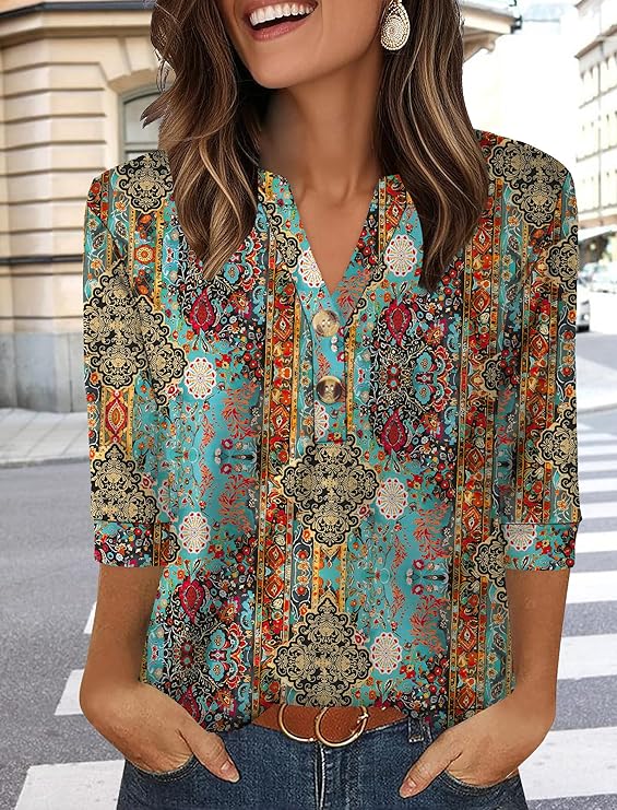 Refined Casual Henley Tops for Women