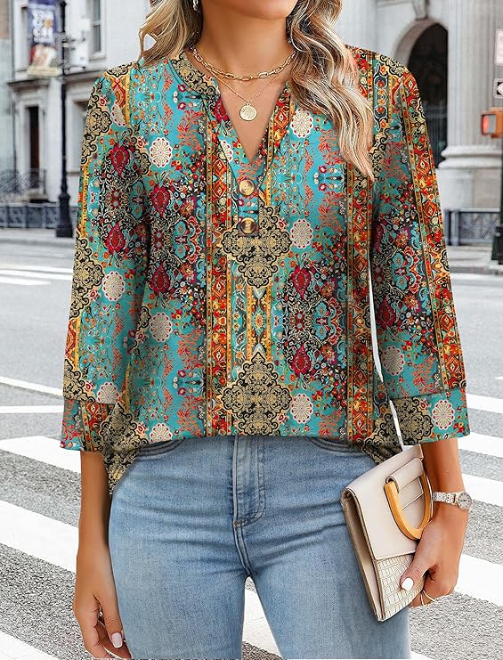 Refined Casual Henley Tops for Women
