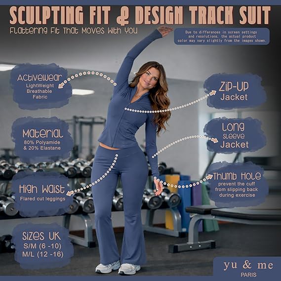 Premium Contour Fit Flared Yoga Tracksuit Set