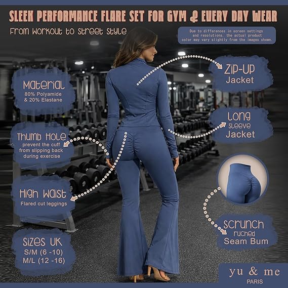 Premium Contour Fit Flared Yoga Tracksuit Set