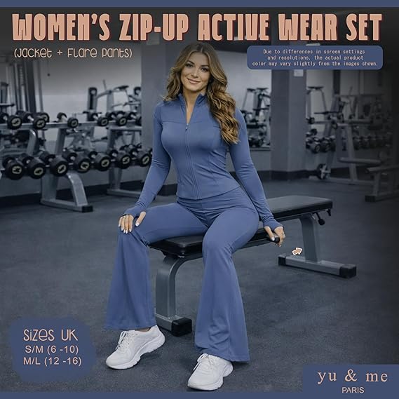 Premium Contour Fit Flared Yoga Tracksuit Set