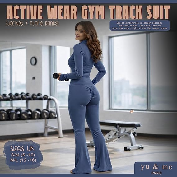 Premium Contour Fit Flared Yoga Tracksuit Set