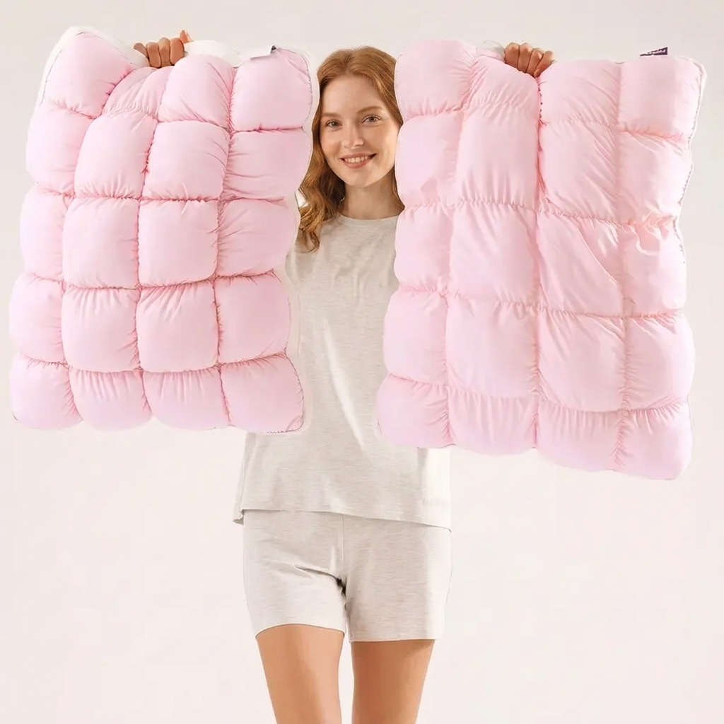 Cooling Puff Grid Comfort Pillow