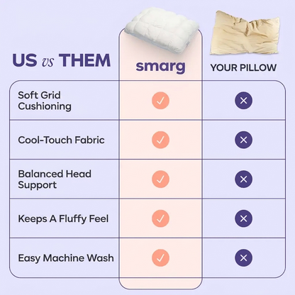 Cooling Puff Grid Comfort Pillow