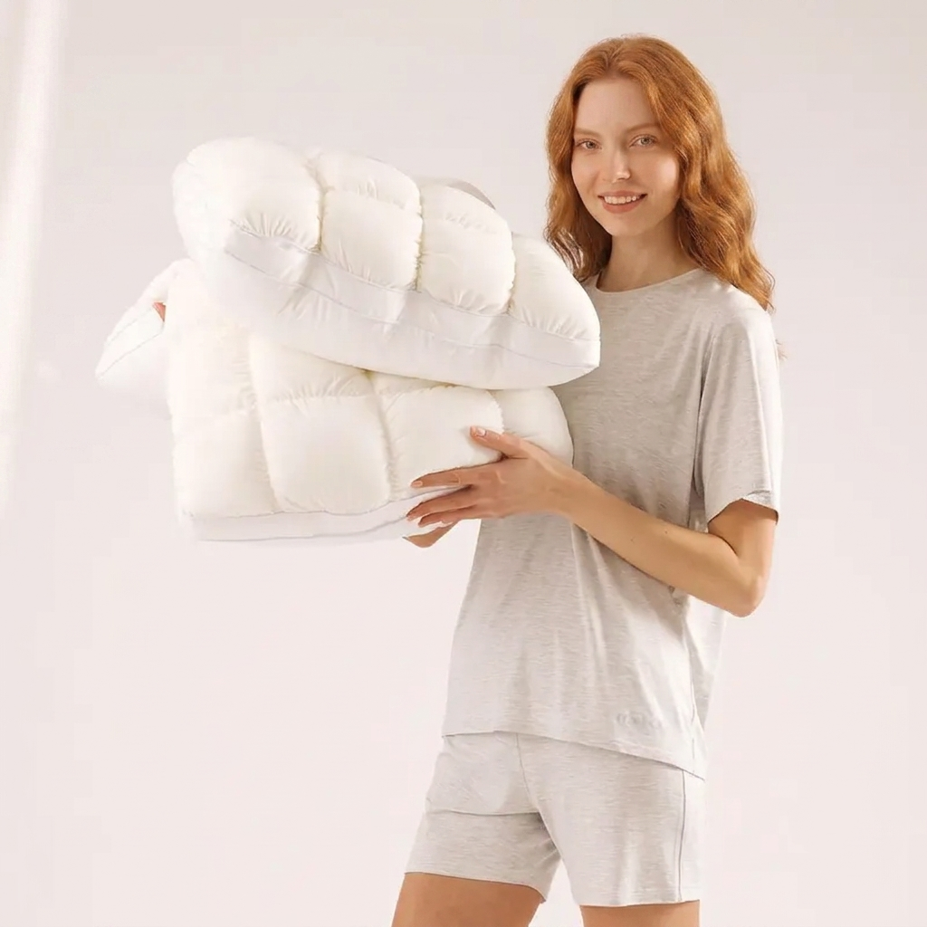 Cooling Puff Grid Comfort Pillow