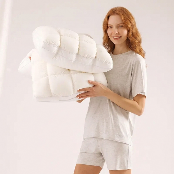 Cooling Puff Grid Comfort Pillow