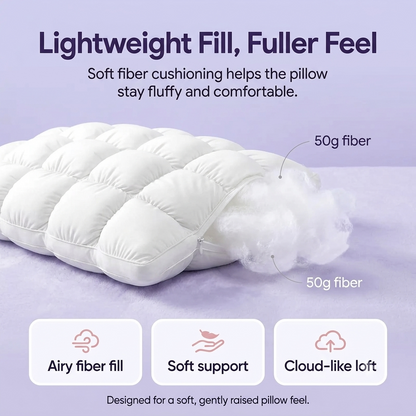 Cooling Puff Grid Comfort Pillow